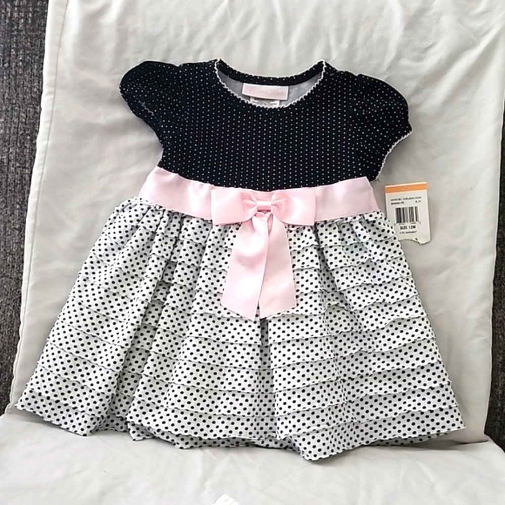 Bonnie Baby Tiered Ruffle Bottom Dress.